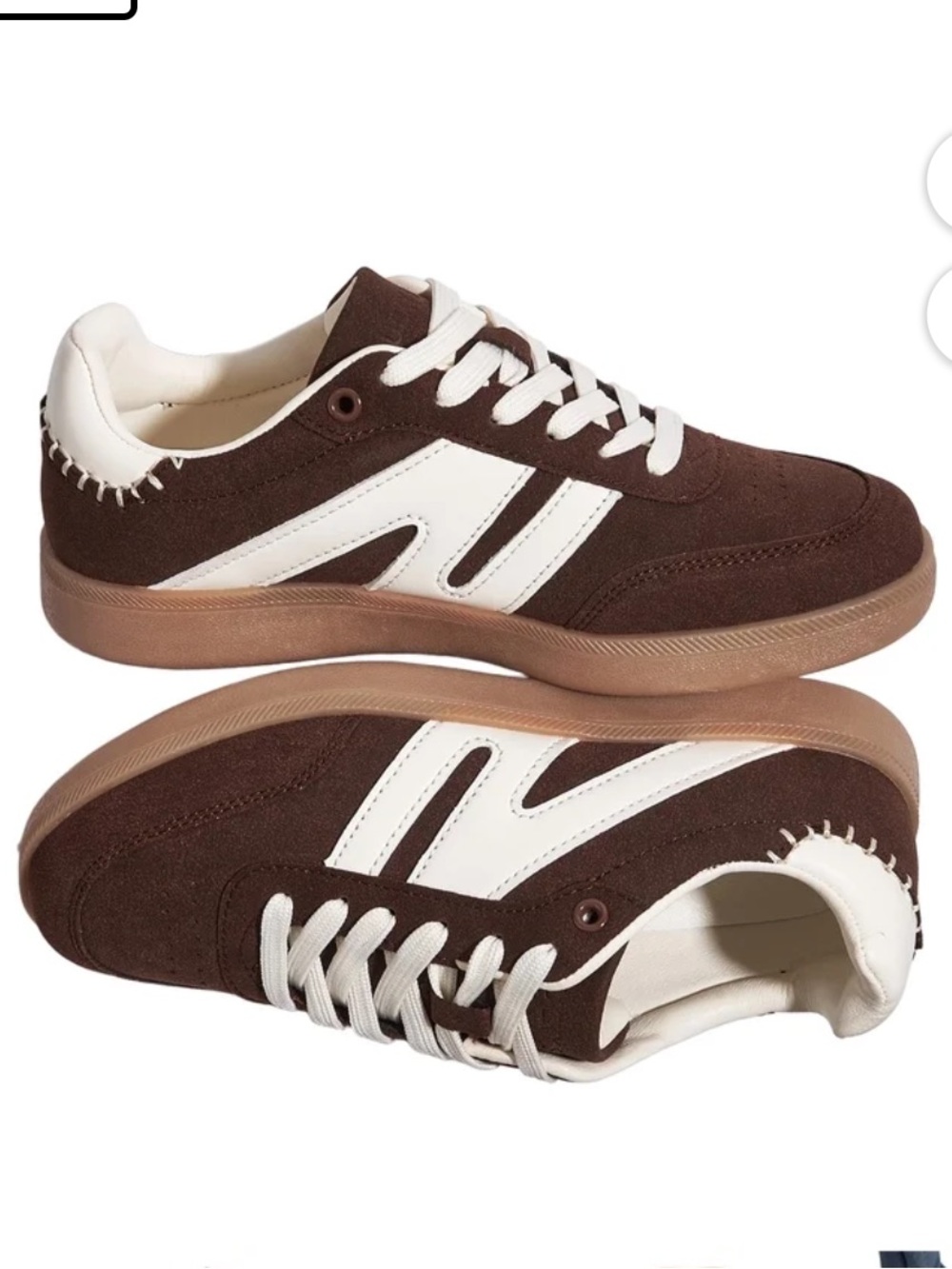 Women's Dark Brown Fashion Sneakers - Lace-Up Comfort Lucky step NWT NIB